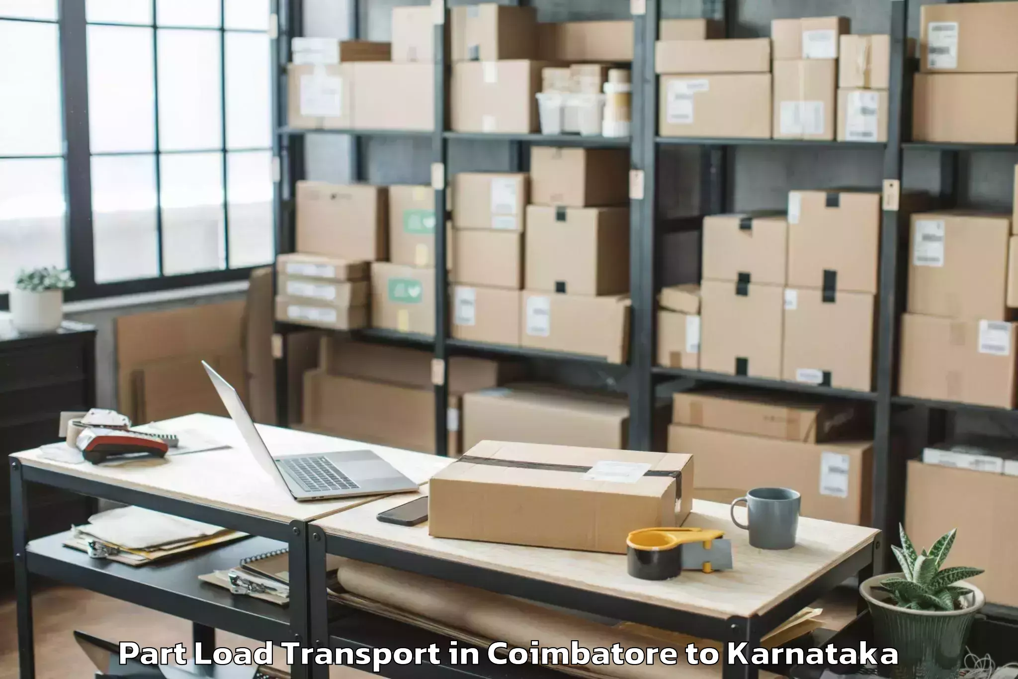 Easy Coimbatore to Mandya Part Load Transport Booking